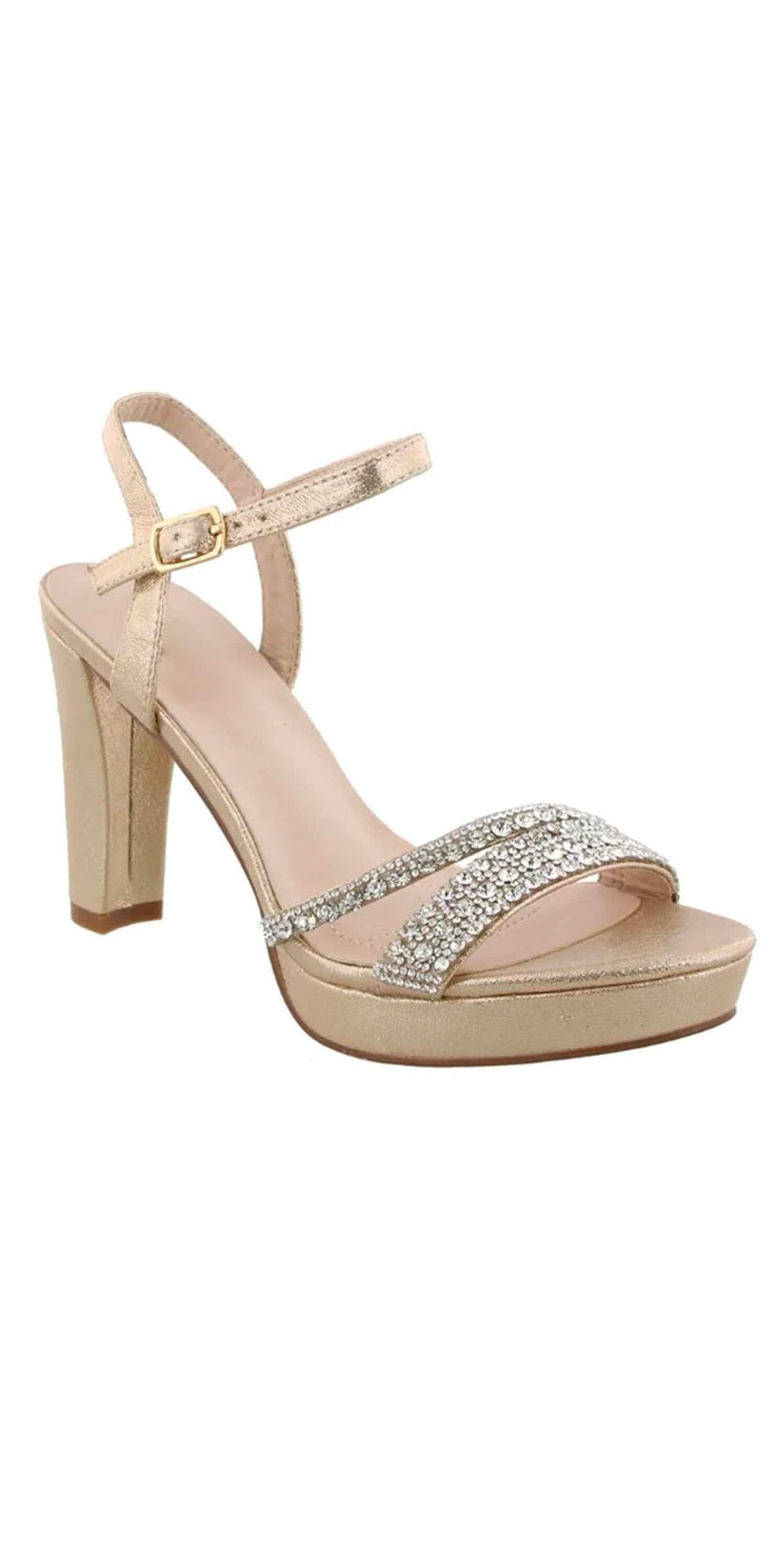 Amara Rhinestone Platform Sandal - Camille La Vie