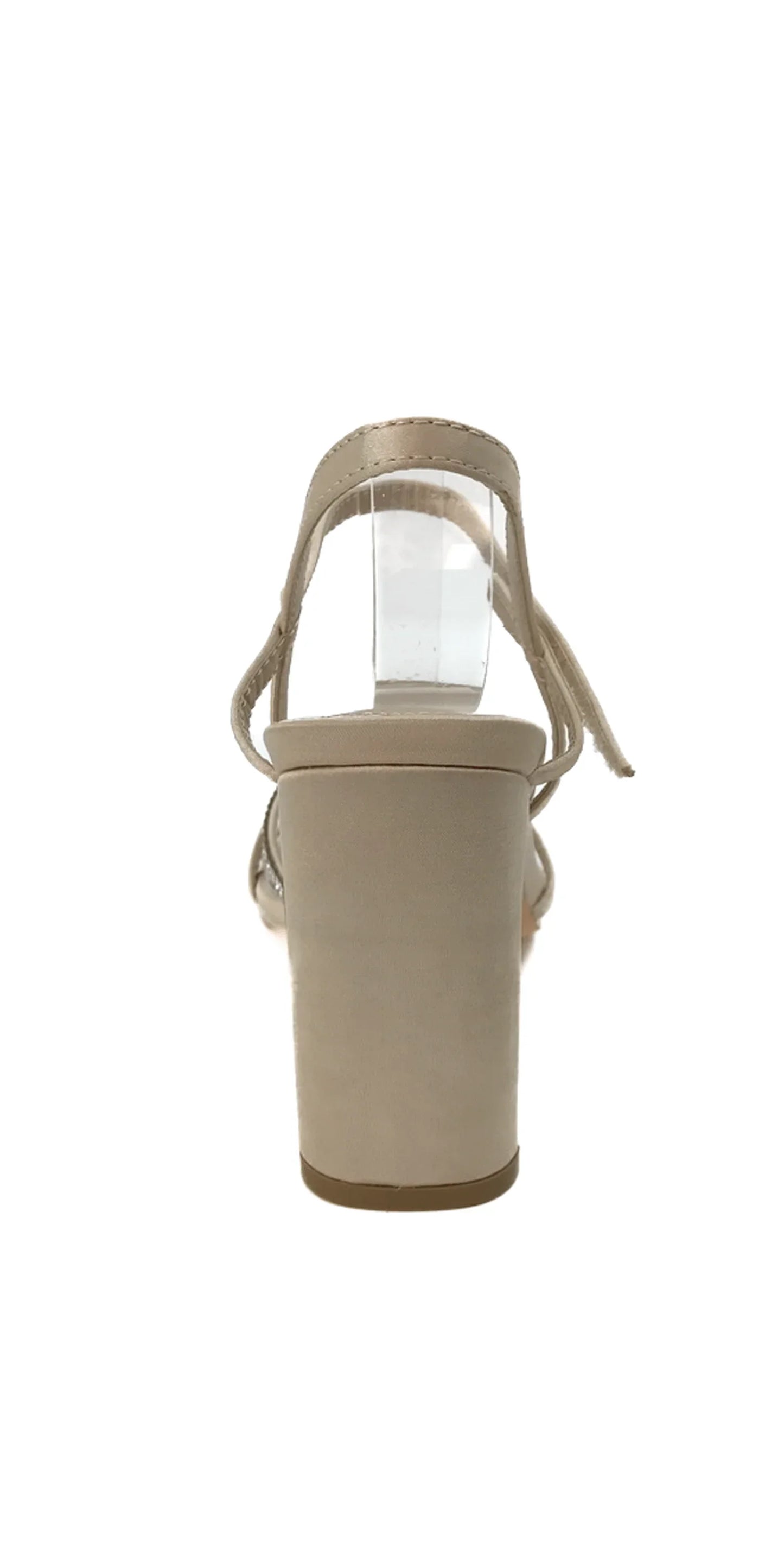 nude/size /6/ Camille La Vie/Satin High Heel Ankle Strap Sandal / back
