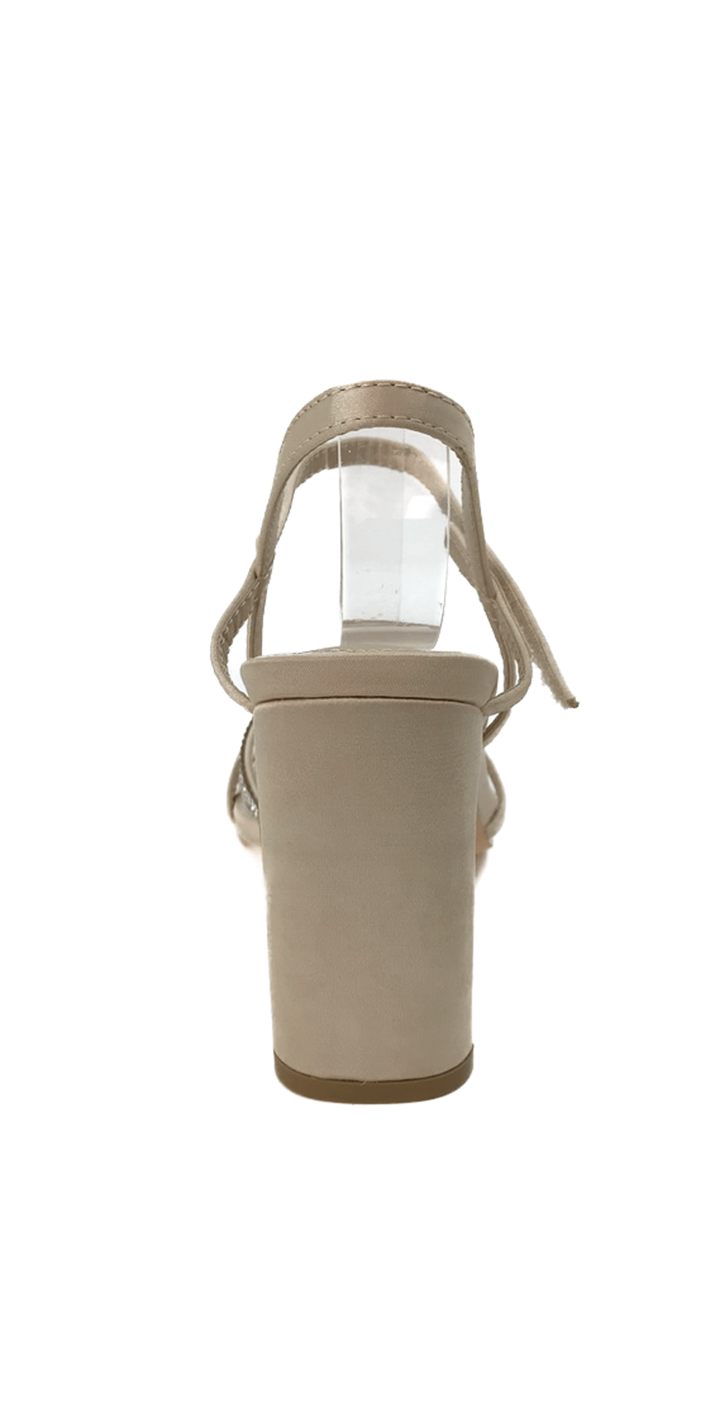 nude/size /6/ Camille La Vie/Satin High Heel Ankle Strap Sandal / back