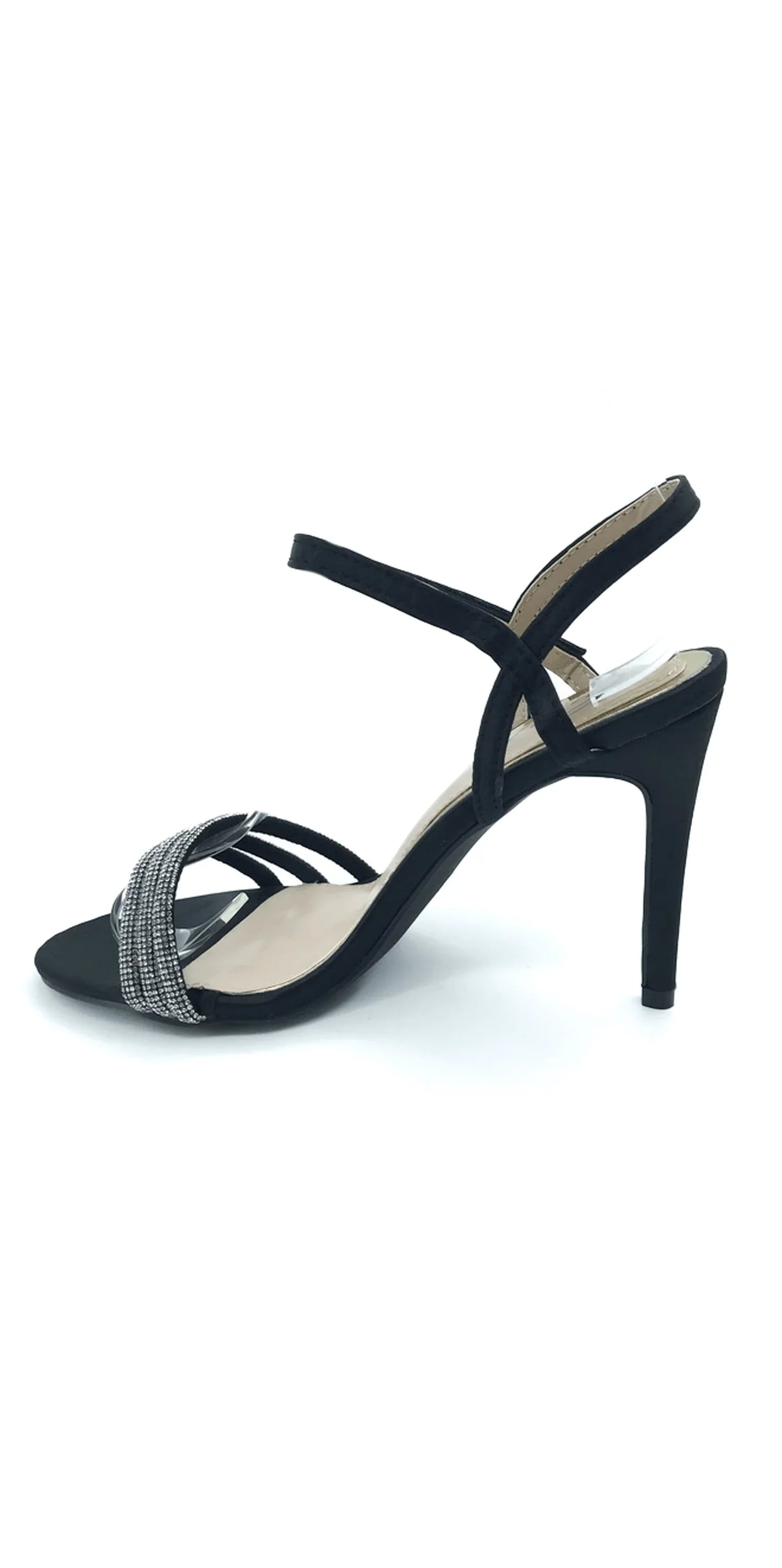 black/size/6/Camille La Vie/Rhinestone Strappy High Heel Stiletto Sandal/left
