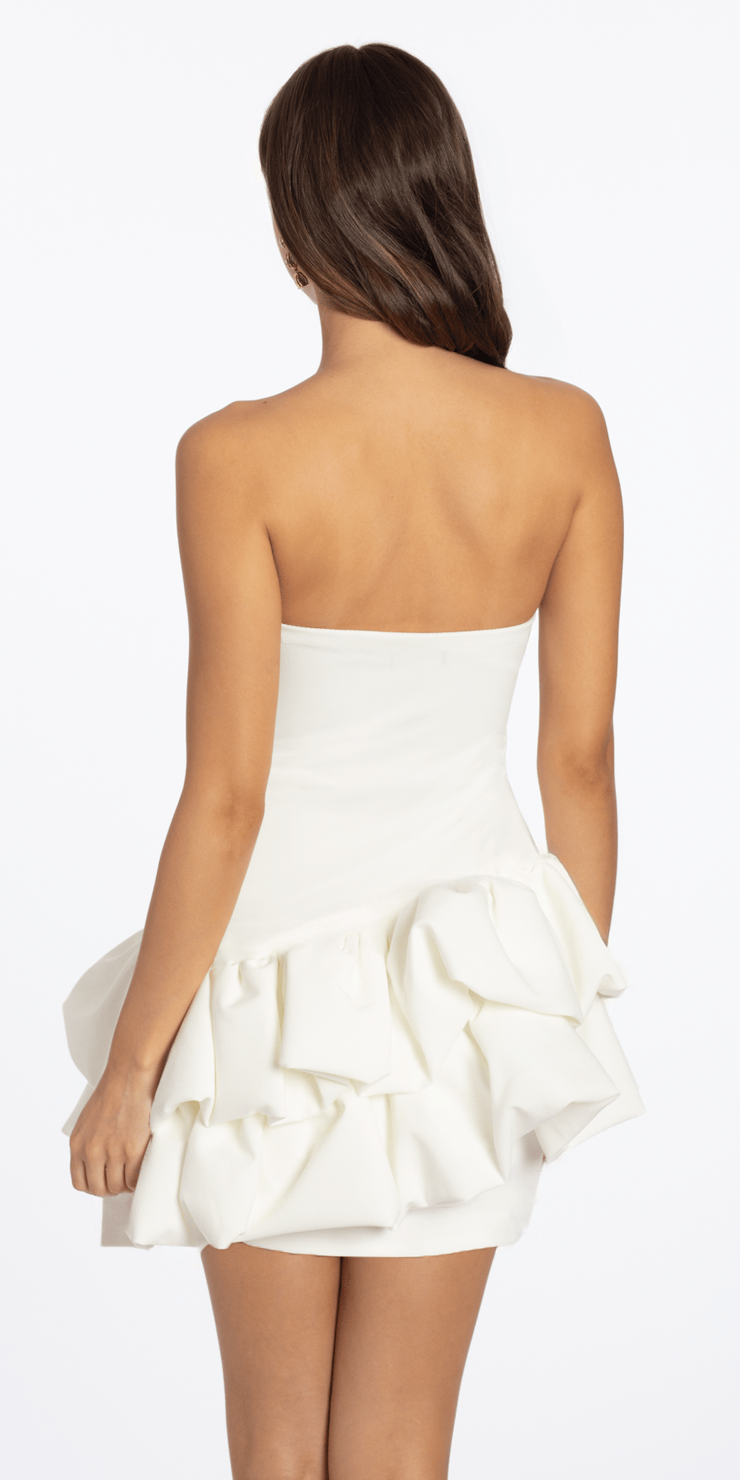 Strapless Scuba Two Tiered Bubble Dress - Camille La Vie