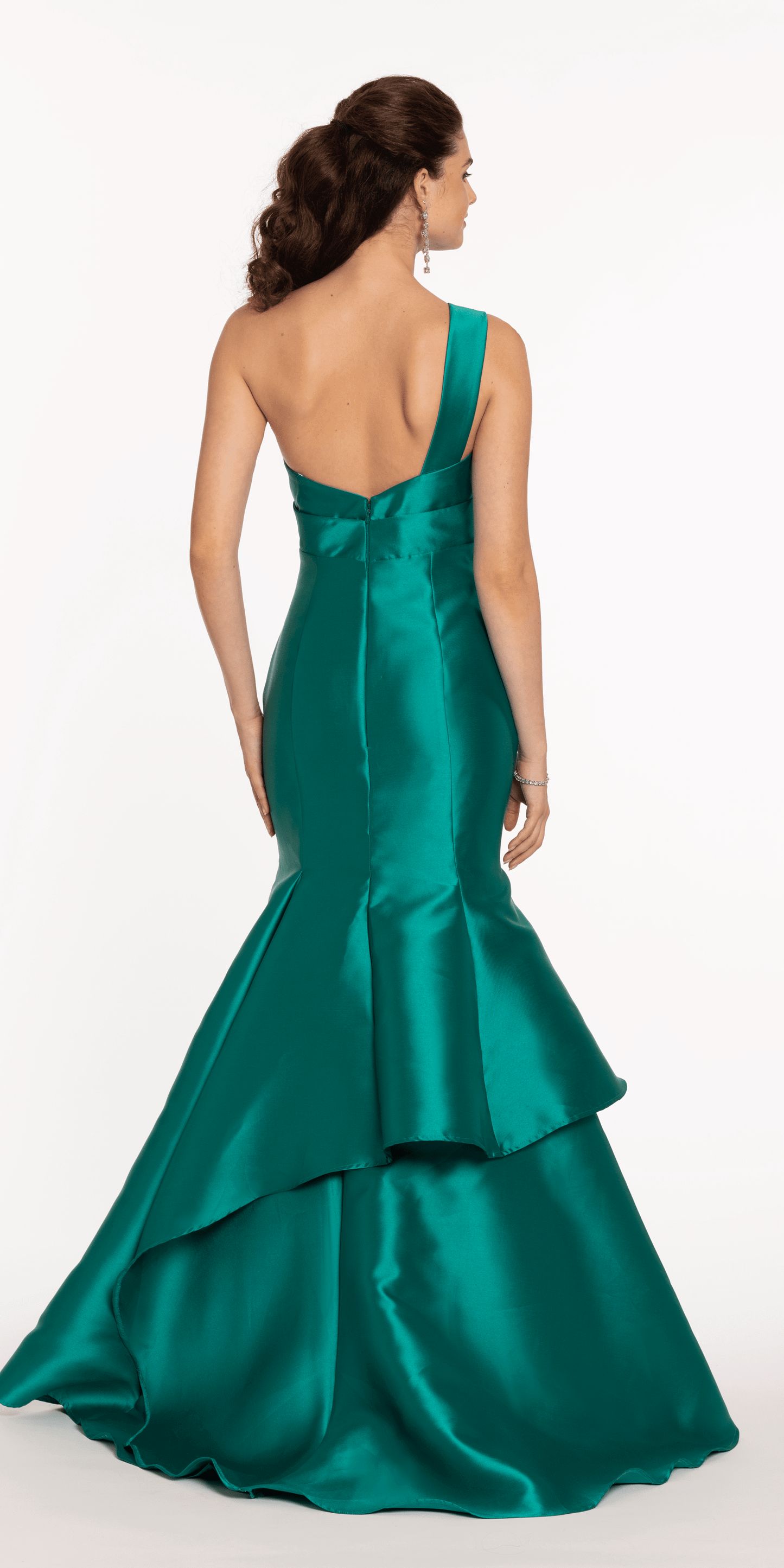 Mikado Origami One Shoulder Mermaid Dress - Camille La Vie