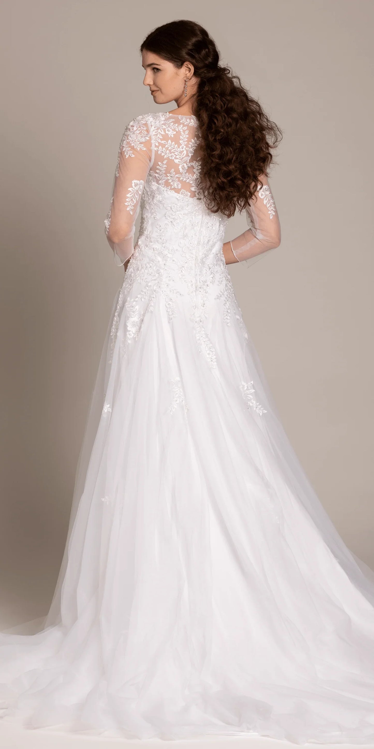 Beaded Embroidered Tulle Sweetheart A Line Dress - Camille La Vie