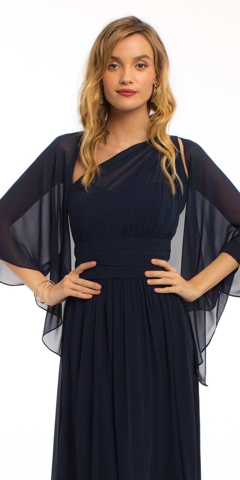 navy/size/m/missy/Camille La Vie/Chiffon Convertible Cape/front
