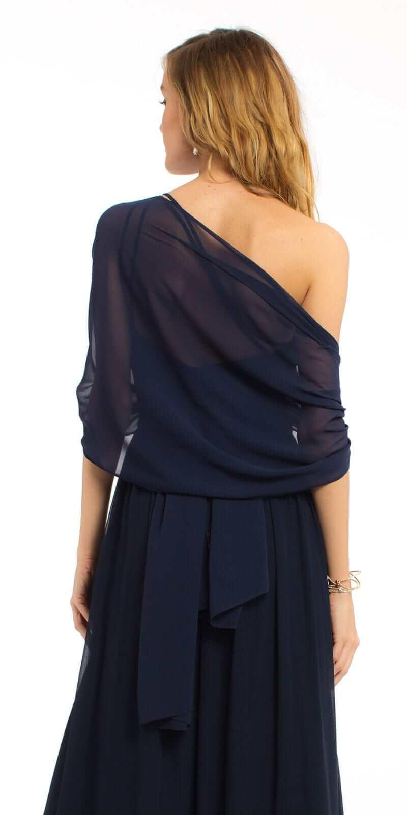 navy/size/one size/missy/Camille La Vie/Chiffon Shawl/back