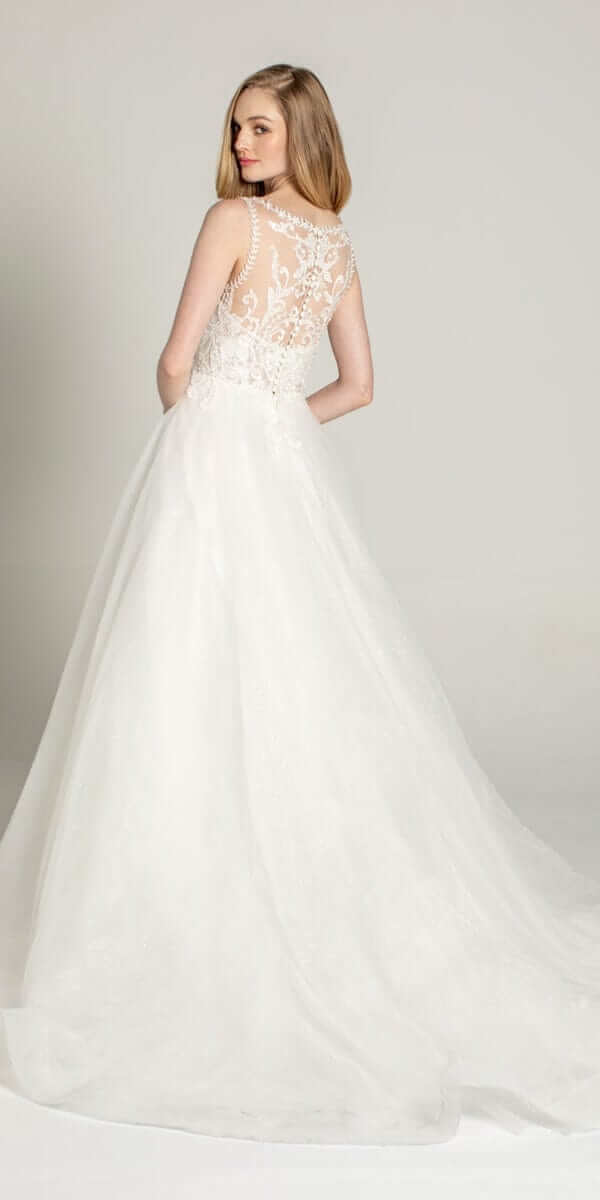 Bateau Embroidered Tulle Ballgown - Camille La Vie