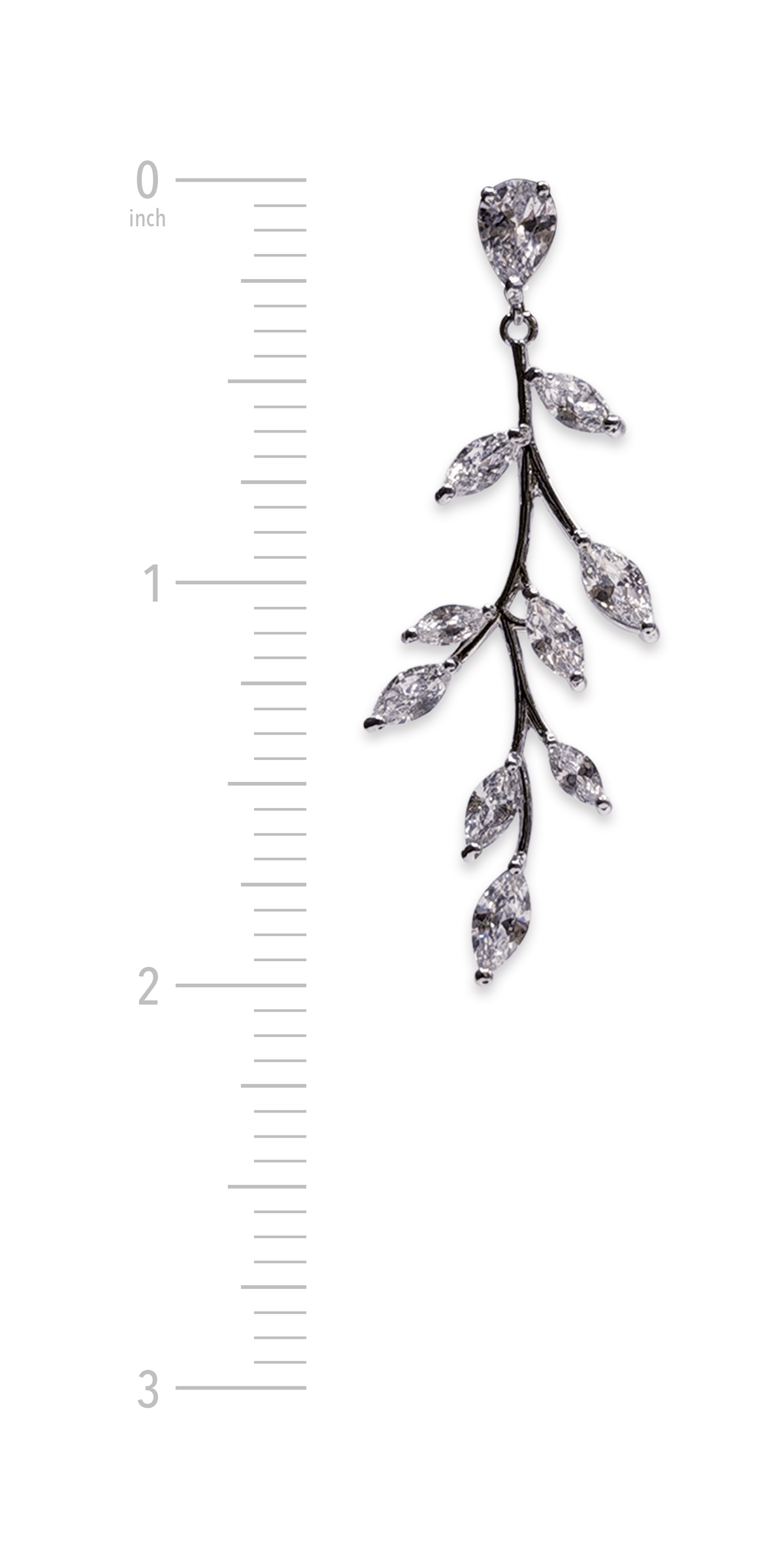 Camille La Vie Rhinestone Multi Branch Drop Earrings silver