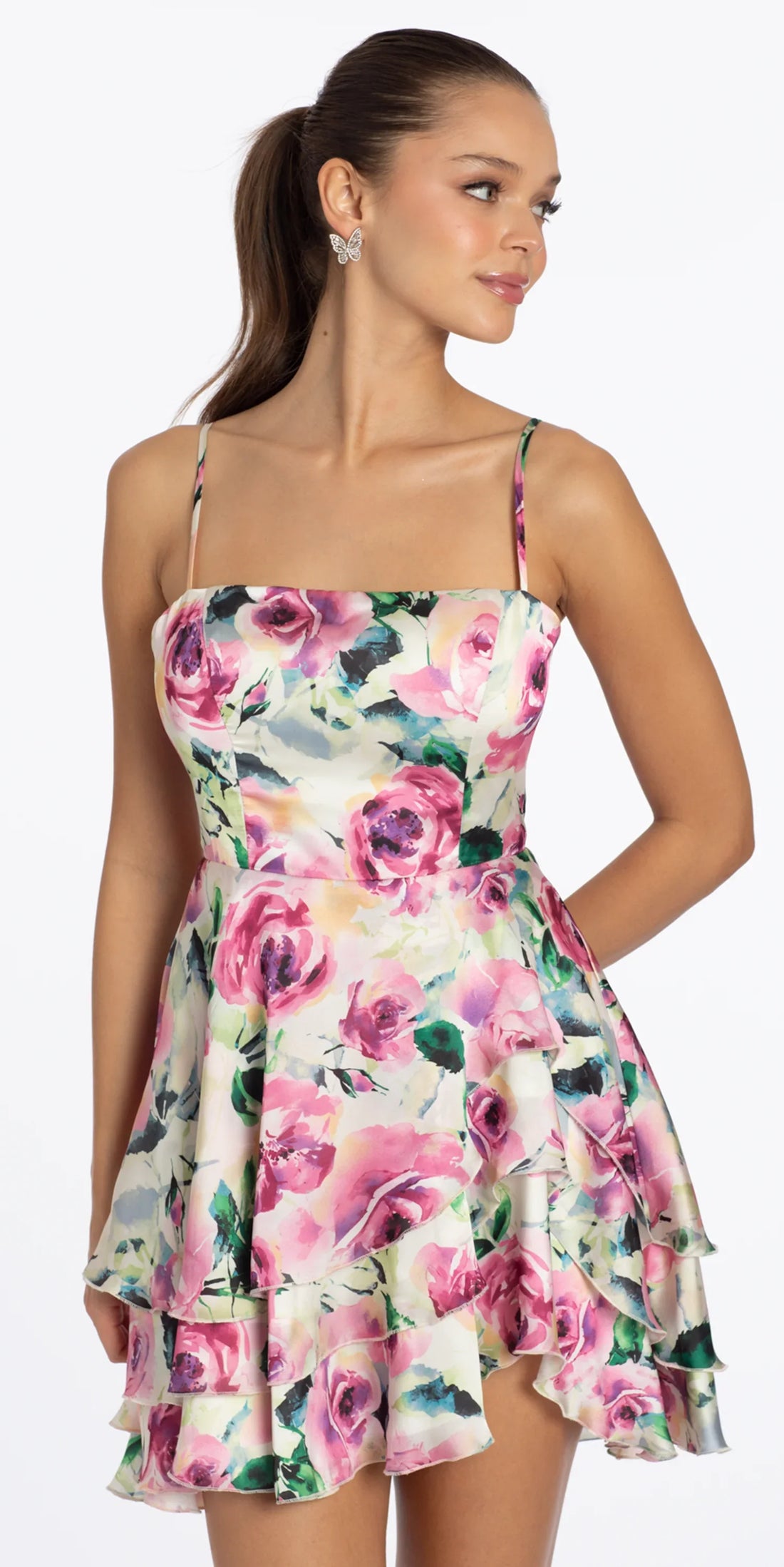 Floral Homecoming Dresses - Camille La Vie