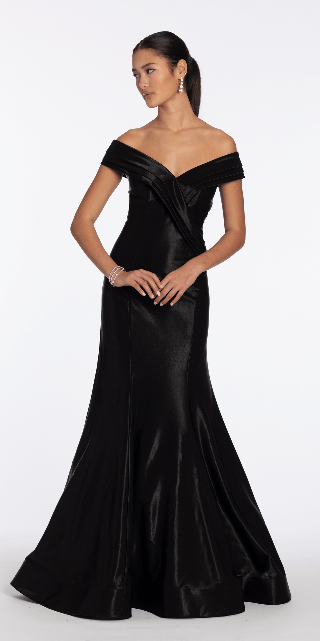 Off the Shoulder Evening Dresses - Camille La Vie