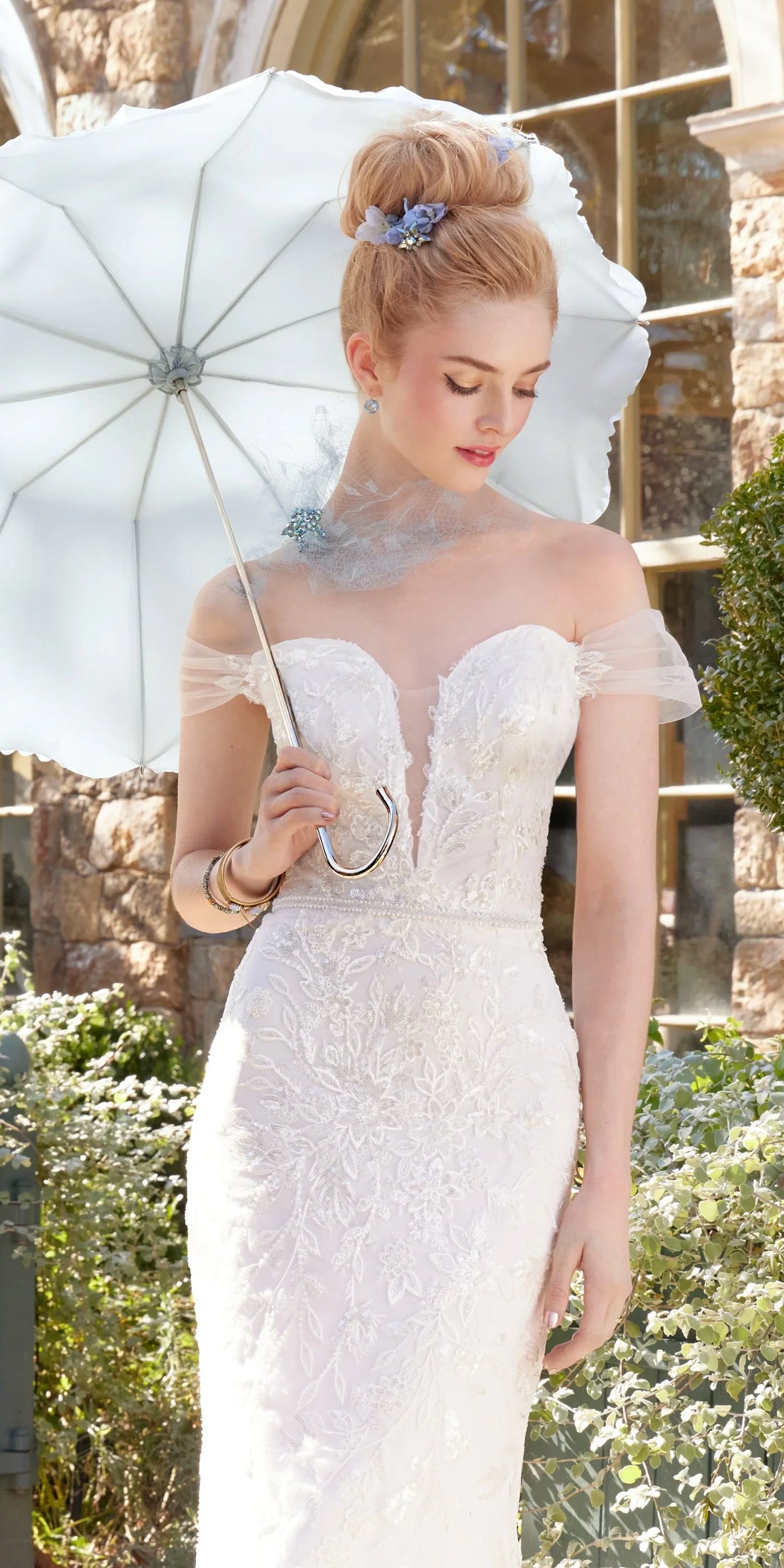 Off the Shoulder Wedding Dresses - Camille La Vie