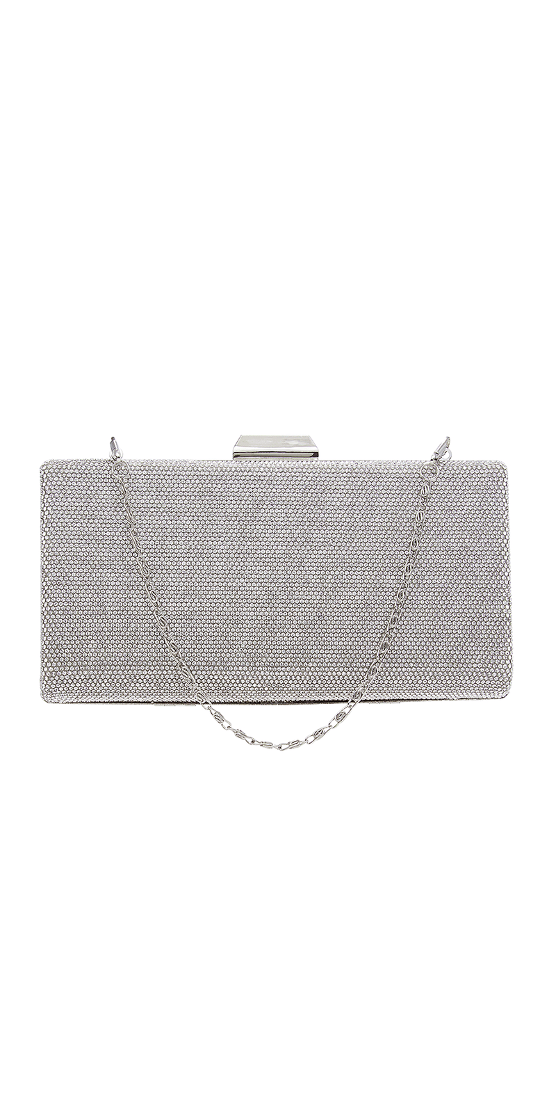 Micro Rhinestone and Satin Metal Top Handbag - Camille La Vie