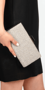 Micro Rhinestone and Satin Metal Top Handbag - Camille La Vie