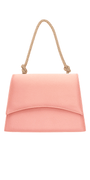 Satin 1/2 Flap Kelly Handbag with Rhinestone Handle - Camille La Vie