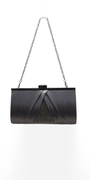 Pleated Satin Handbag with Rhinestone Detail - Camille La Vie