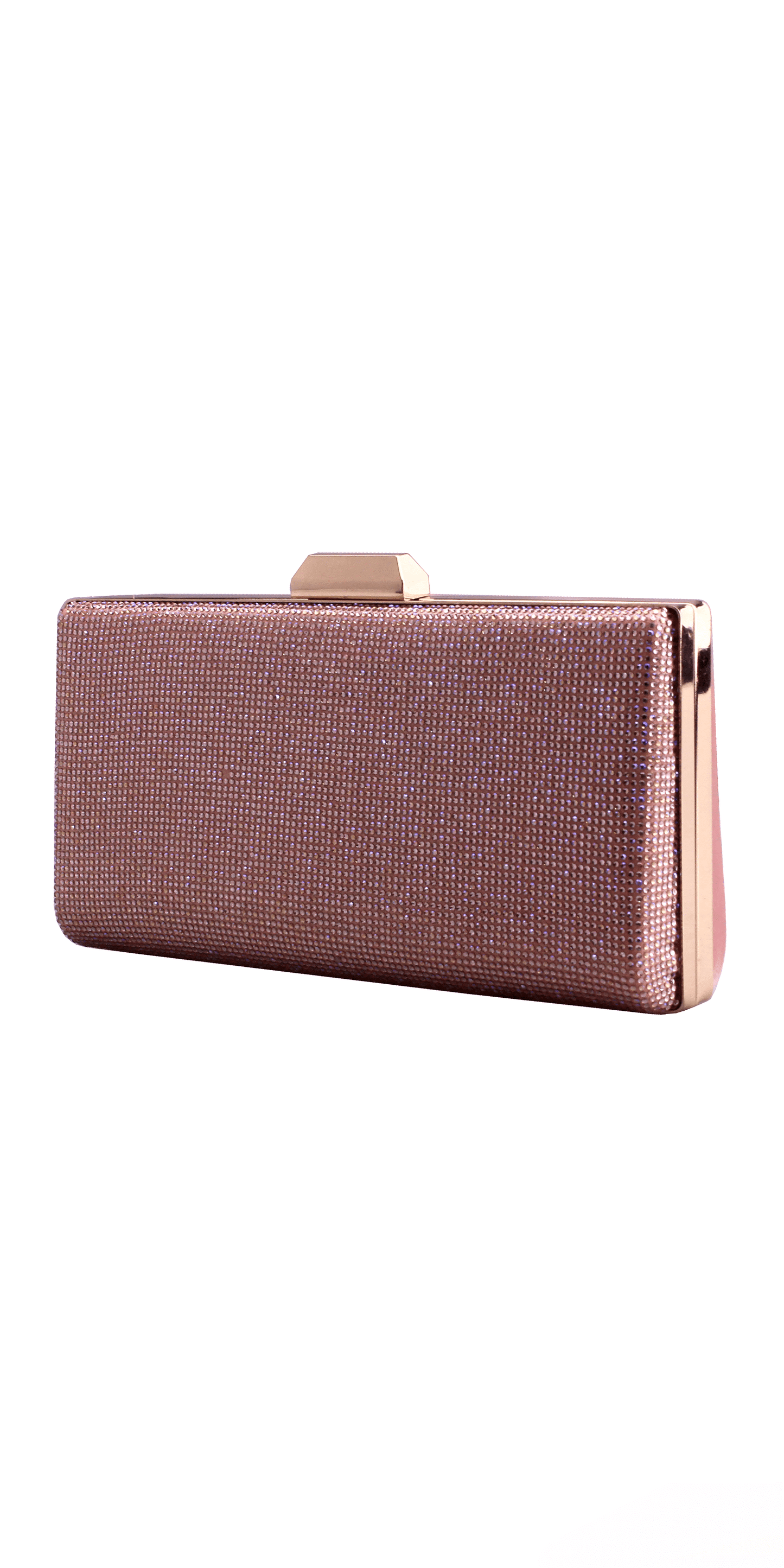Metal Frame Rhinestone and Satin Handbag - Camille La Vie