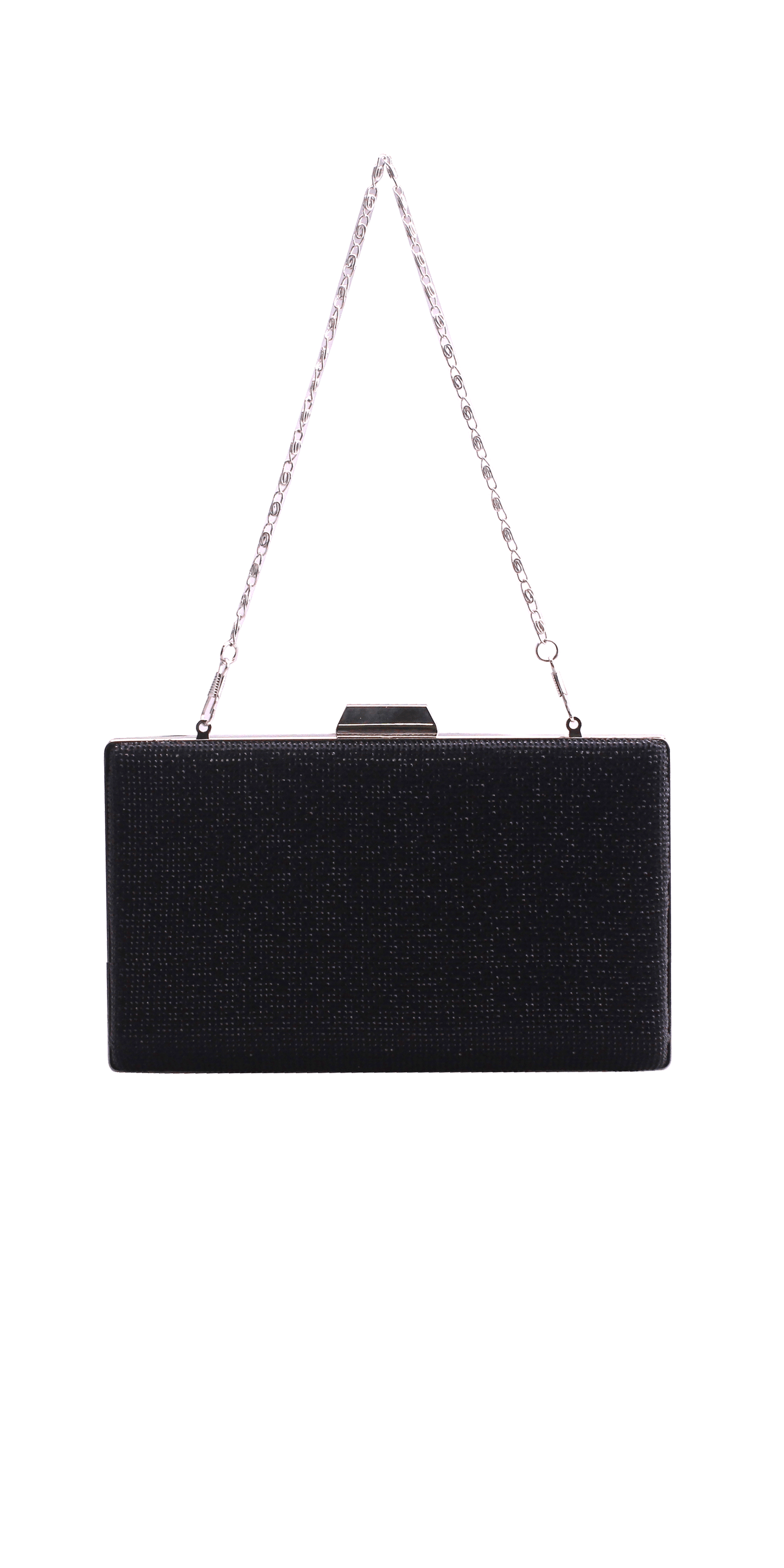 Metal Frame Rhinestone and Satin Handbag - Camille La Vie