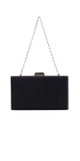 Metal Frame Rhinestone and Satin Handbag - Camille La Vie