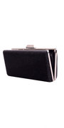 Metal Frame Rhinestone and Satin Handbag - Camille La Vie