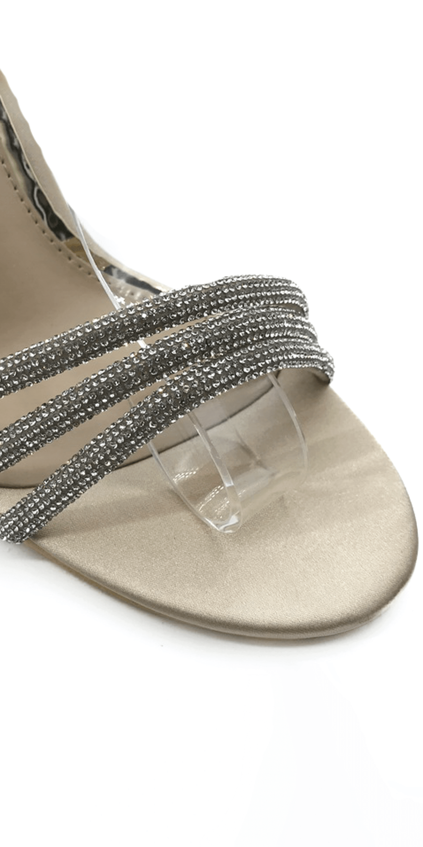 nude/size/6/Camille La Vie/Rhinestone Strappy High Heel Stiletto Sandal/close up