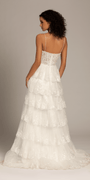 ivory/size/4/missy/Camille La Vie/Embellished Corset Tiered Tulle Dress with Side Slit/back