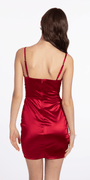 Satin Applique Sweetheart Illusion Corset Bodycon Dress - Camille La Vie