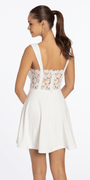 Scuba Tank Skater Dress with Floral Back Panel - Camille La Vie