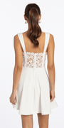 Scuba Tank Skater Dress with Floral Back Panel - Camille La Vie