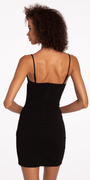 Sweetheart Scuba Sheath Dress with Rhinestone Flower Border - Camille La Vie