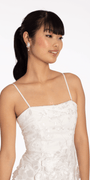 3 D Floral Tulle Embroidered Foldover Sheath Dress - Camille La Vie
