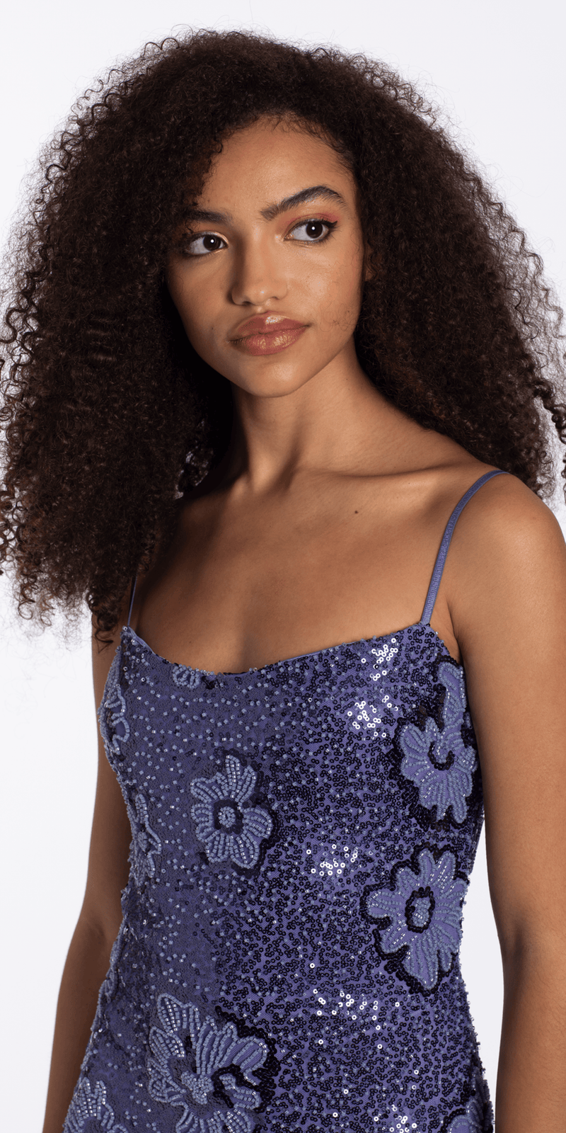 Camille La Vie Strappy Back Beaded Bodycon Dress