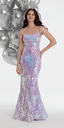 lavendar/size/4/missy/Camille La Vie/Double Clasp Back Floral Sequin Mermaid Dress/front alt