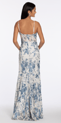 Embellished Floral Lace Plunging Corset Mermaid Dress - Camille La Vie