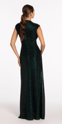 Crinkle Knit Cap Sleeve Column Dress - Camille La Vie