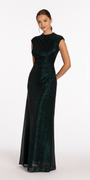 Crinkle Knit Cap Sleeve Column Dress - Camille La Vie