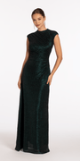 Crinkle Knit Cap Sleeve Column Dress - Camille La Vie