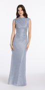 Crinkle Knit Cap Sleeve Column Dress - Camille La Vie