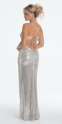 Sequin Tie Back Column Dress - Camille La Vie