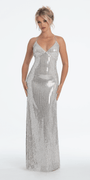 Sequin Tie Back Column Dress - Camille La Vie