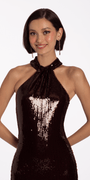 Sequin Racer Back Column Dress - Camille La Vie