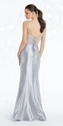 Sweetheart Satin Illusion Corset Trumpet Dress with Heat Set Beads - Camille La Vie