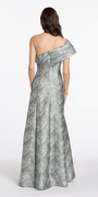 sage/size/4/missy/Camille La Vie/Pleated One Shoulder Floral Brocade A Line Dress/back