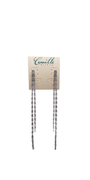 Baguette Extra Long Double Strand Earrings - Camille La Vie