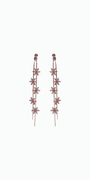 rose-gold/one size/Camille La Vie/Rhinestone Daisy Double Stand Earrings /front