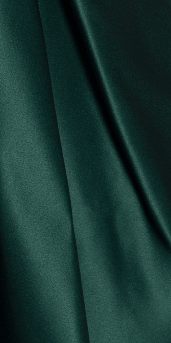 Drape Neck Satin Fit and Flare Dress with Pockets - Camille La Vie