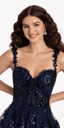 Sweetheart Corset Tiered Fit and Flare Dress - Camille La Vie