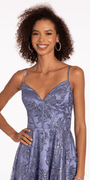 Sweetheart Glitter Mesh Corset Lace Up Back Skater Dress - Camille La Vie