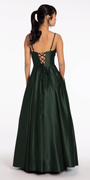 Sweetheart Pleated Satin Corset Ballgown with Pockets - Camille La Vie