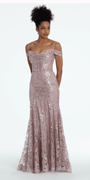 Glitter Drape Off the Shoulder Corset Mermaid Dress - Camille La Vie