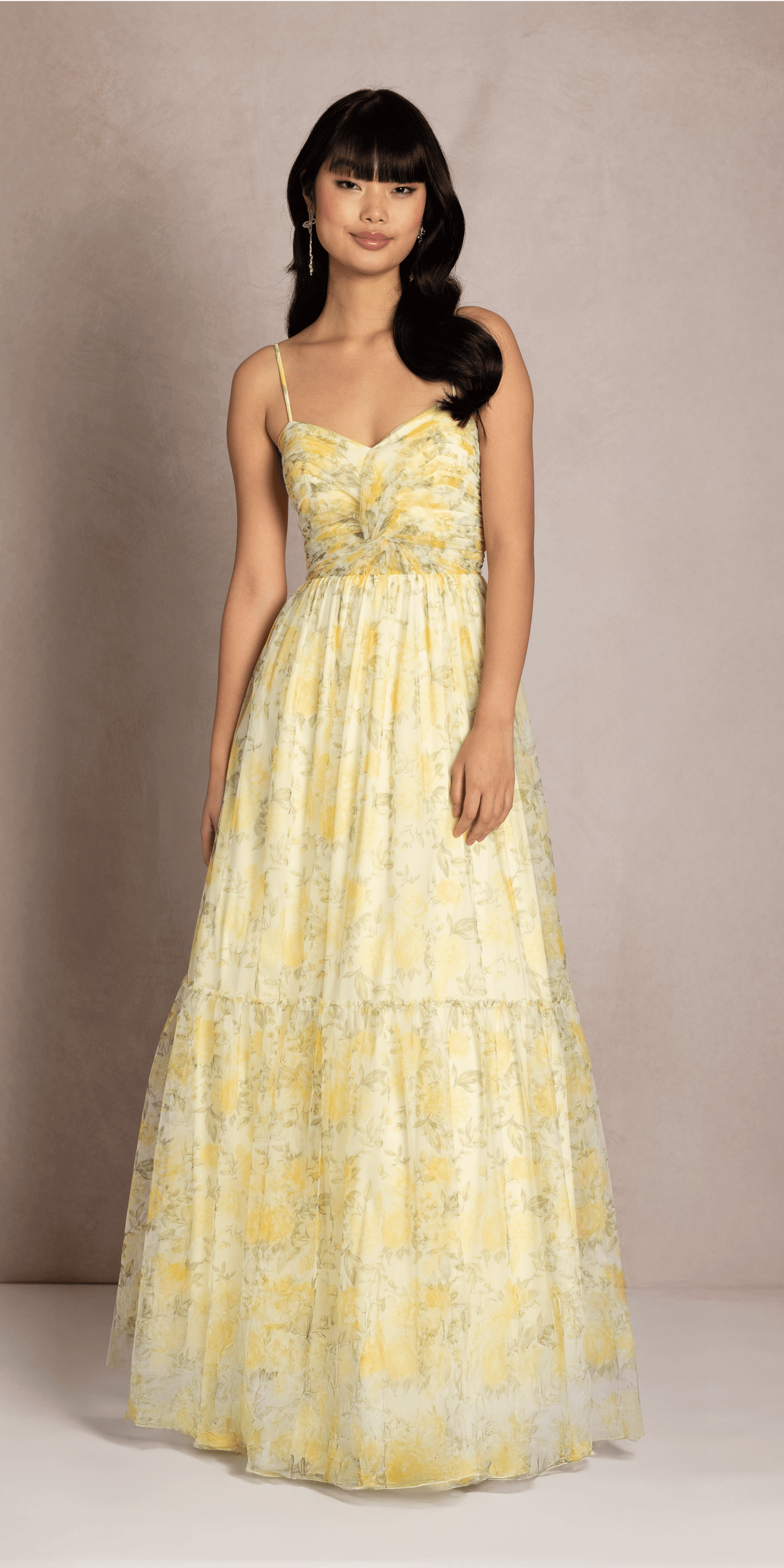 Sweetheart Mesh Floral Print Ballgown - Camille La Vie