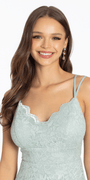 Lace Scallop Neck Fit and Flare Dress - Camille La Vie